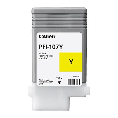 Tinta Canon PFI-107 Y Amarillo - 130 ml.