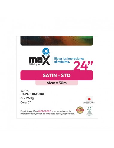 SATIN (STD), 24" (61cm x 30m) MAX...