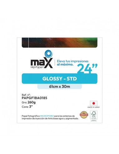 GLOSSY (STD), 24" (61cm x 30m) MAX...